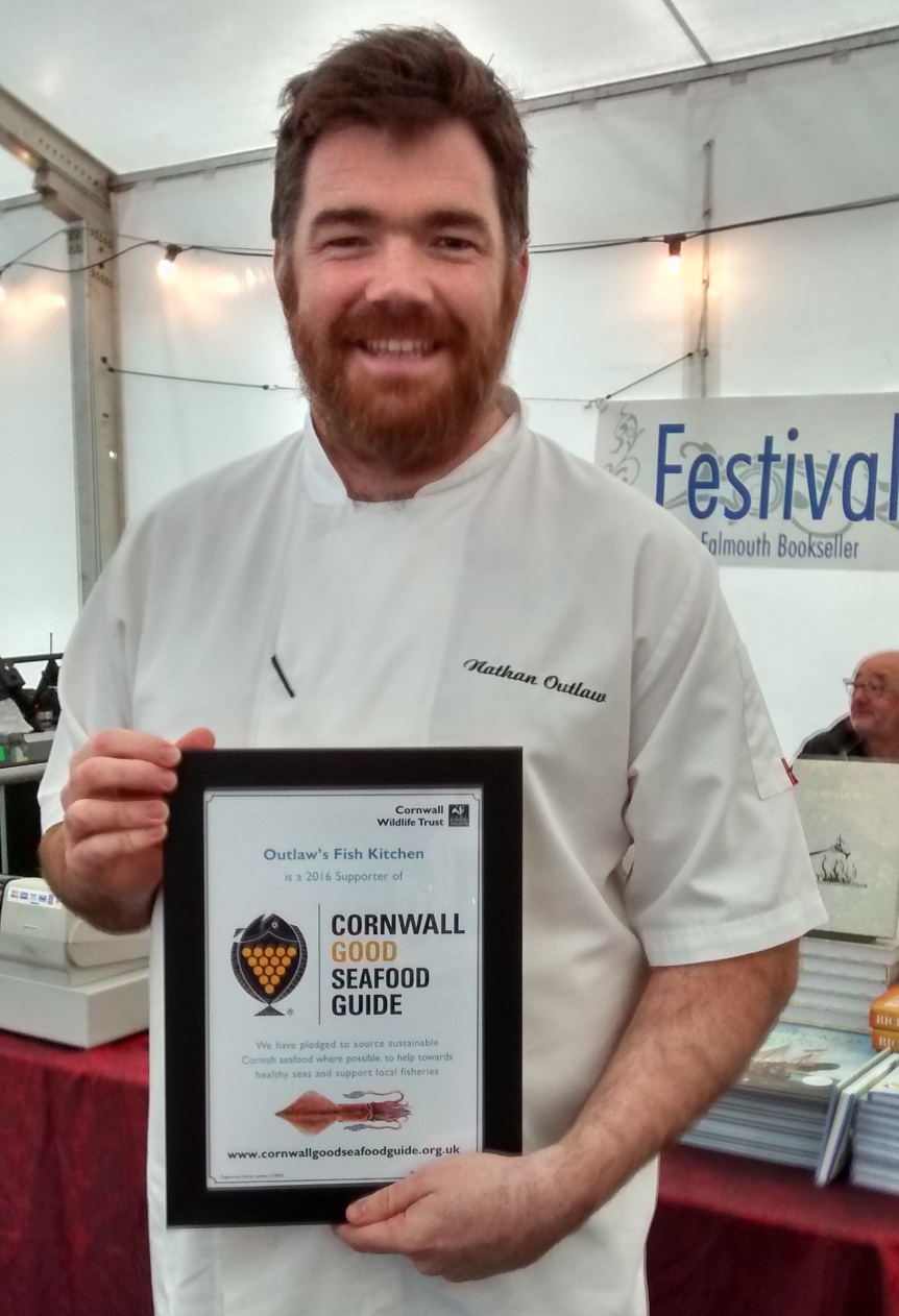 Chef Nathan Outlaw pledges his support for sustainable Cornish seas